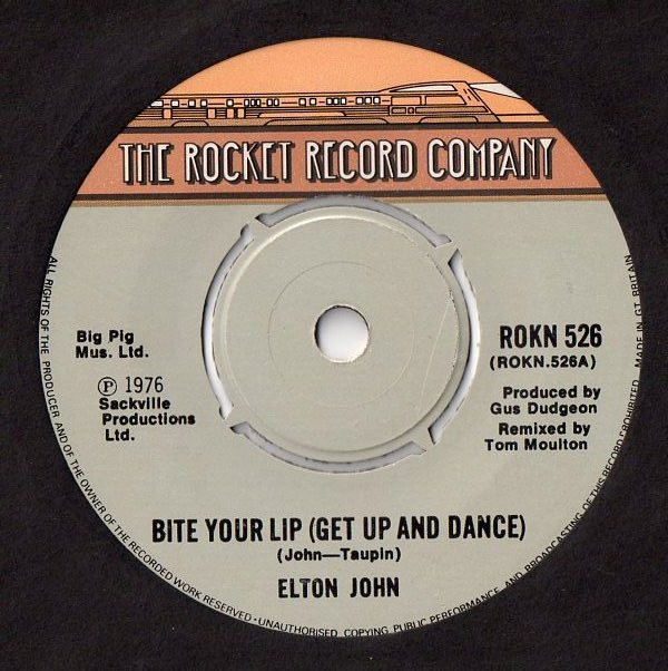 Elton John - Bite Your Lip (Get Up And Dance) - Used Vinyl Record 7" image 1