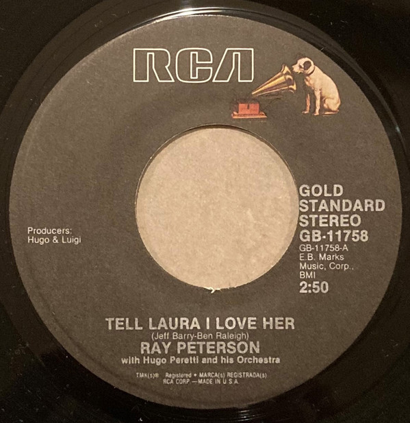 Ray Peterson - Tell Laura I Love Her / The Wonder Of You - Used Vinyl image 1