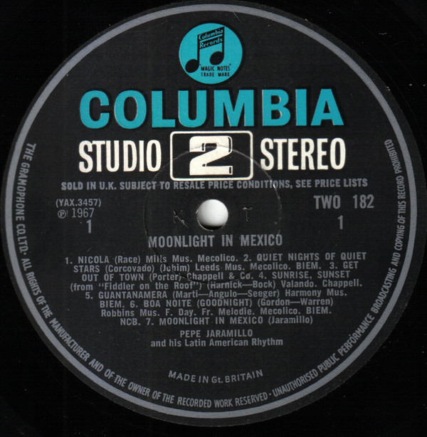 Pepe Jaramillo And H - Moonlight In Mexico - Used Vinyl Record image 1