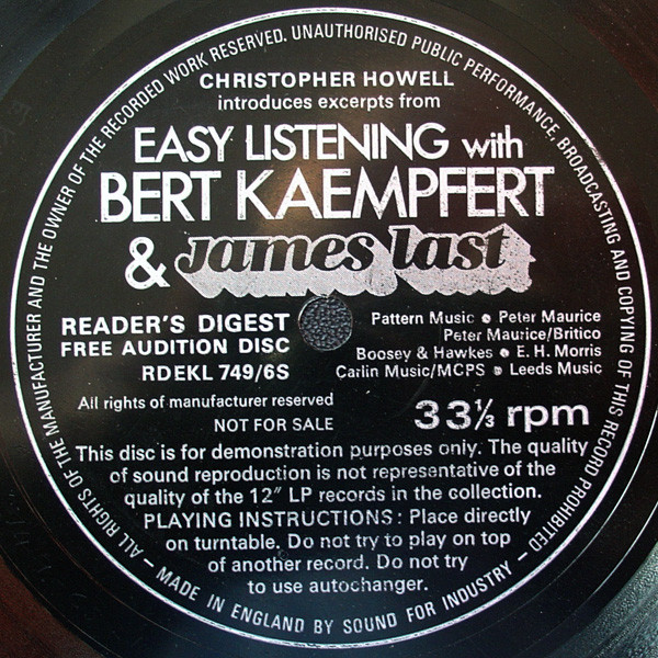 Introduces Excerpts From Easy Listening With Bert Kaempfert & James Last