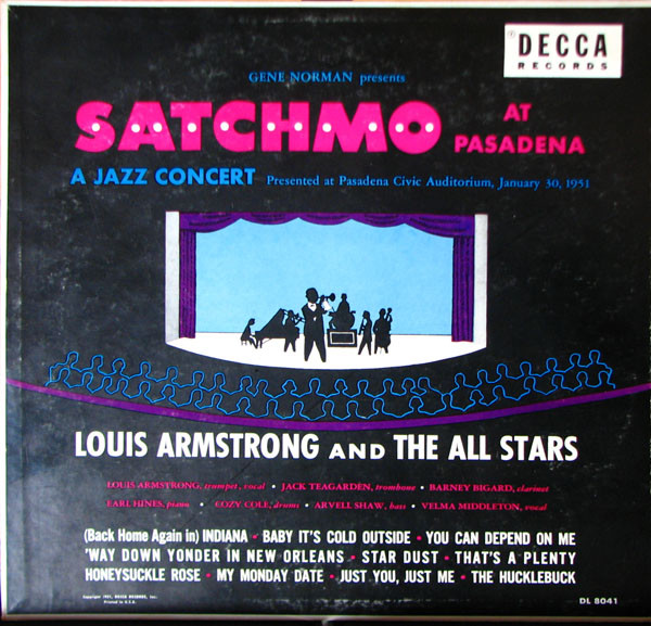 Louis Armstrong And - Satchmo At Pasadena - Used Vinyl Record image 1