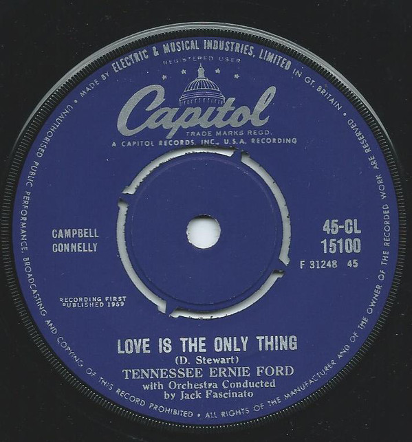 Tennessee Ernie Ford - Love Is The Only Thing - Used Vinyl Record 7" image 1