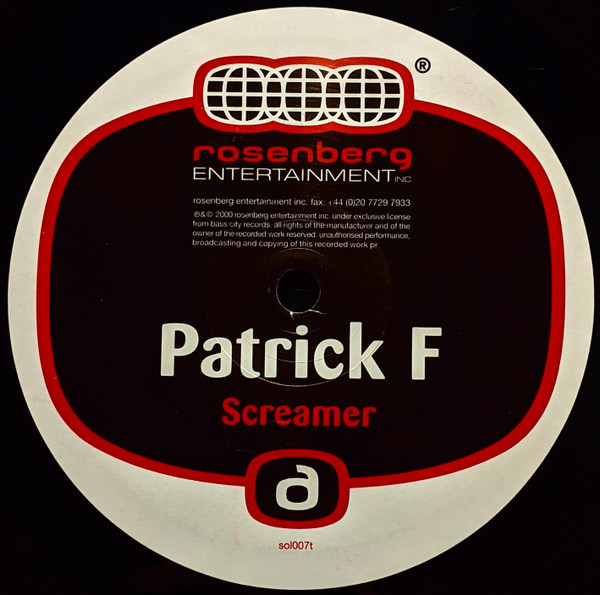 Patrick F - Screamer - Used Vinyl Record 12" image 1