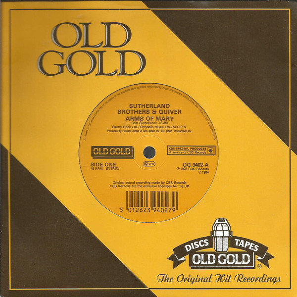 Sutherland Brothers - Arms Of Mary - Used Vinyl Record 7" image 1