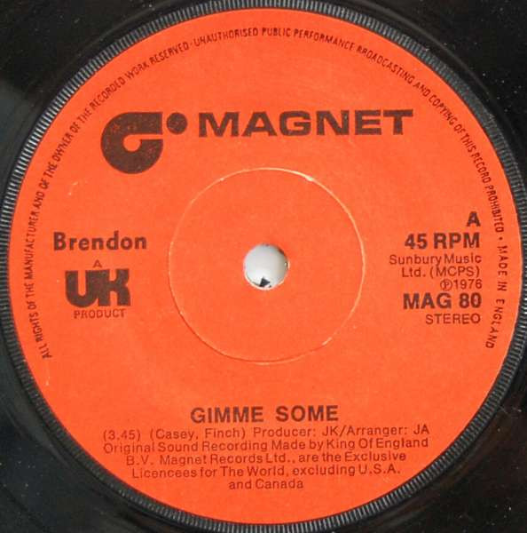 Brendon - Gimme Some - Used Vinyl Record 7" image 1