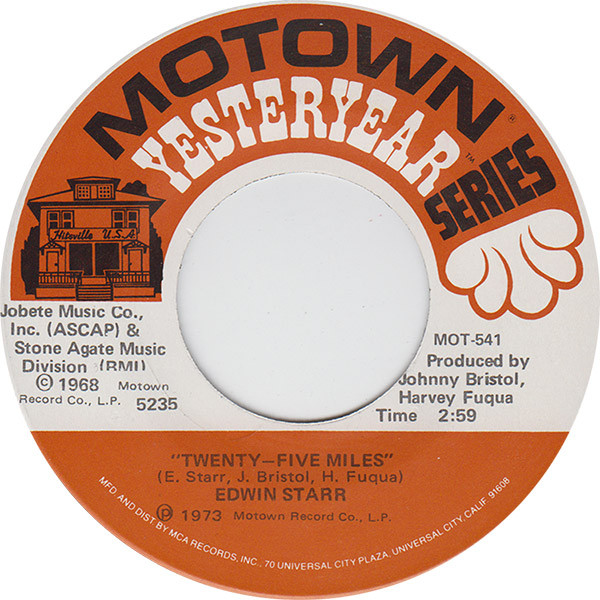 Edwin Starr - Twenty-Five Miles - Used Vinyl Record 7" image 1