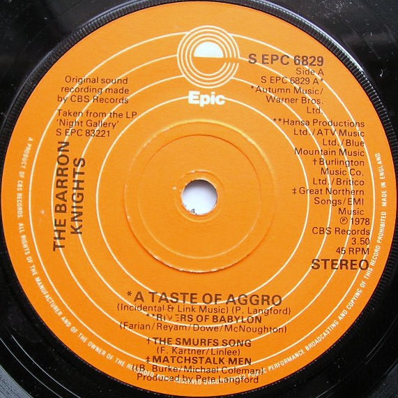 Barron Knights - A Taste Of Aggro - Used Vinyl Record 7" image 1