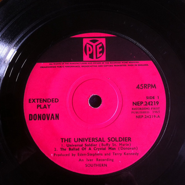 Donovan - Universal Soldier - Used Vinyl Record 7" image 1