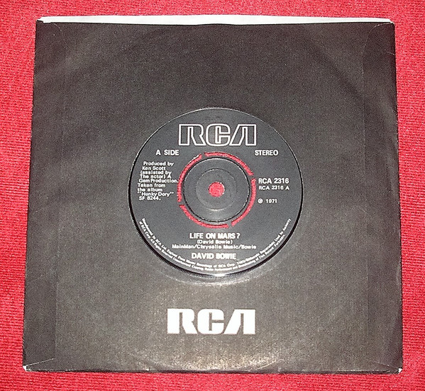 David Bowie - Life On Mars? - Used Vinyl Record 7" image 1