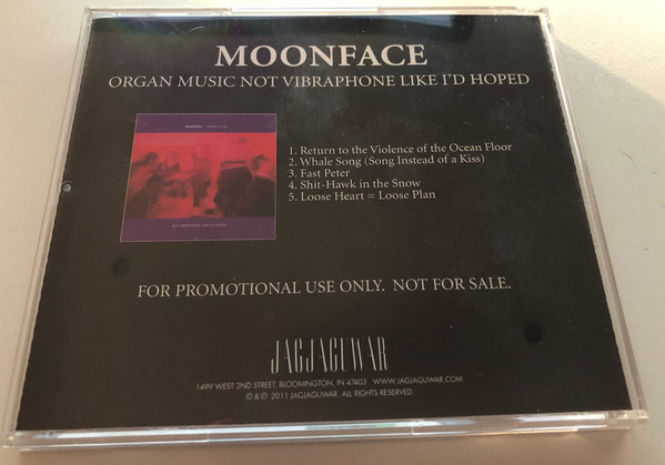 Moonface - Organ Music Not Vibraphone Like I'd Hoped - Used CD image 1