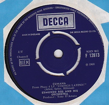 Edmundo Ros & His Or - Cumana - Used Vinyl Record 7" image 1