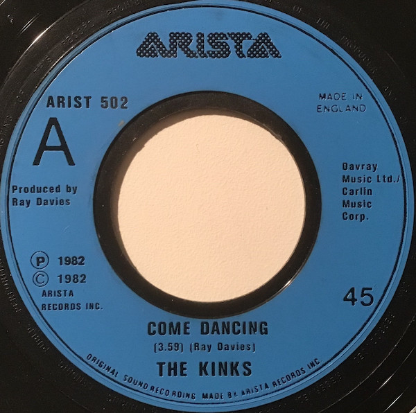 Kinks - Come Dancing - Used Vinyl Record 7" image 1
