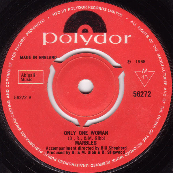 Marbles - Only One Woman - Used Vinyl Record 7" image 1