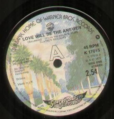 George Baker Selecti - Love Will Be The Answer - Used Vinyl Record 7" image 1