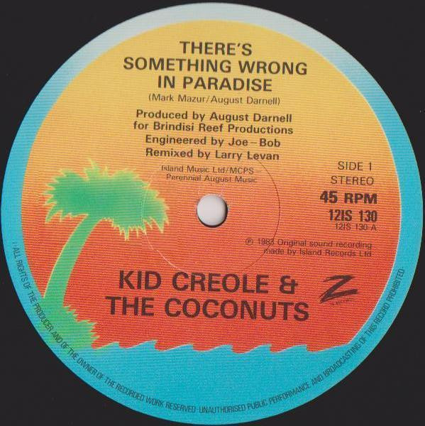 Kid Creole And The C - re's Something Wrong In Paradise - Used Vinyl Rec image 1