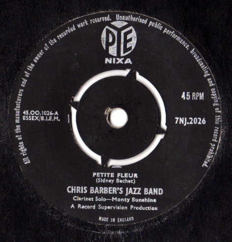 Chris Barber's Jazz - Petite Fleur - Used Vinyl Record 7 image 1