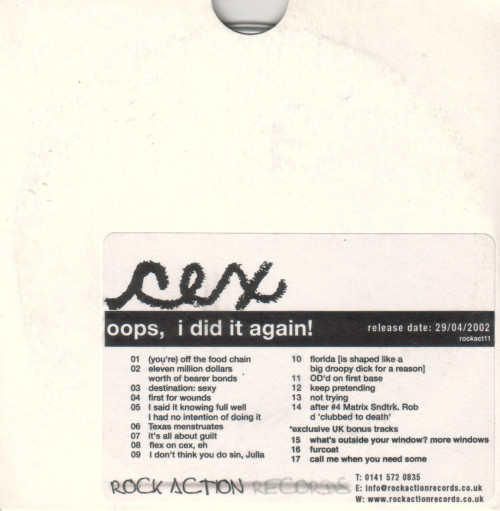 Cex - Oops, I Did It Again! - Used CD image 1