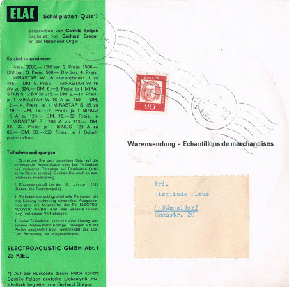 Liebesgedichte / Elac-Quiz 1964