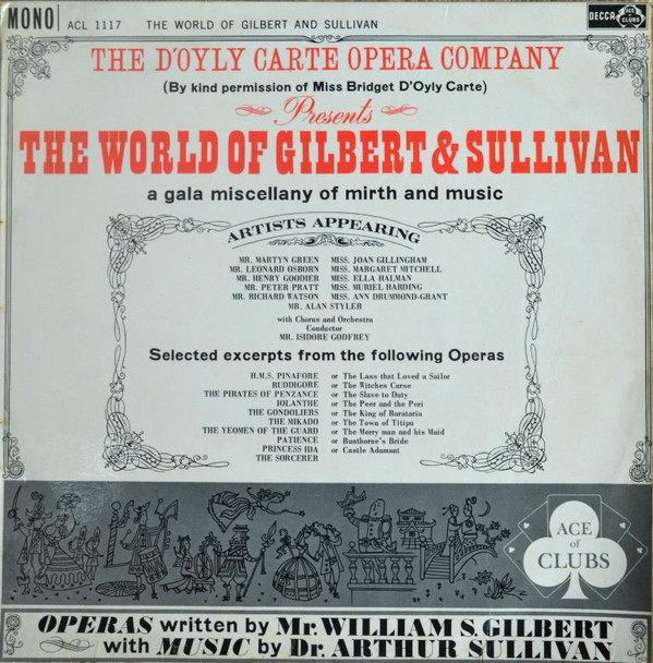Gilbert & Sullivan - World Of - Used Vinyl Record image 1