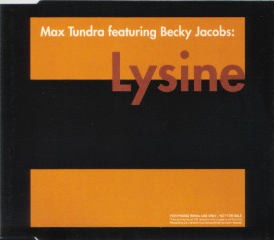 Max Tundra - Lysine - Used CD image 1