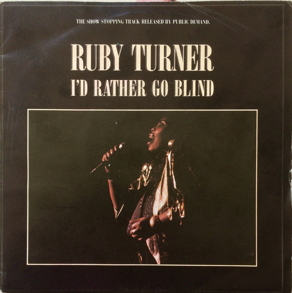 Ruby Turner - I'd Rather Go Blind - Used Vinyl Record 7" image 1