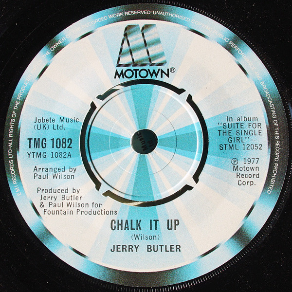 Jerry Butler - Chalk It Up - Used Vinyl Record 7" image 1