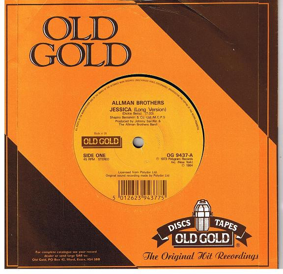 Allman Brothers Band - Jessica (Long Version) - Used Vinyl Record 7" image 1