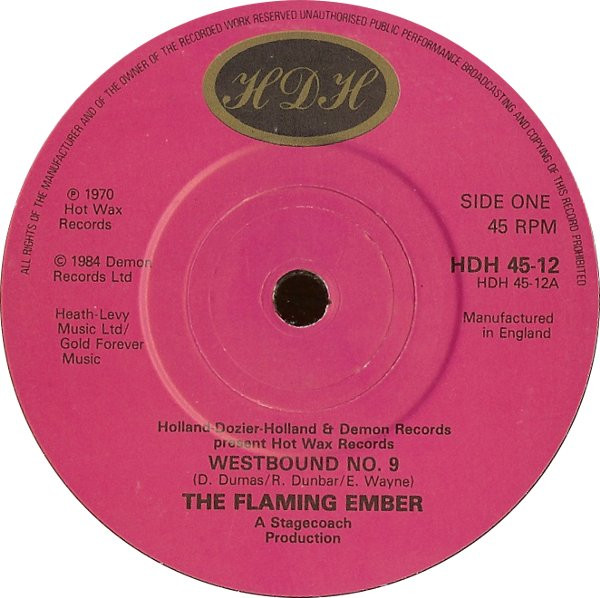 Flaming Ember - Westbound No. 9 / Mind, Body And Soul - Used Vinyl Rec image 1