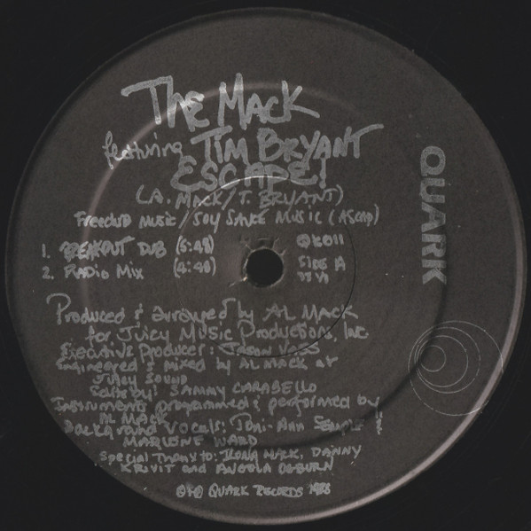 Al Mack - Escape - Used Vinyl Record 12" image 1