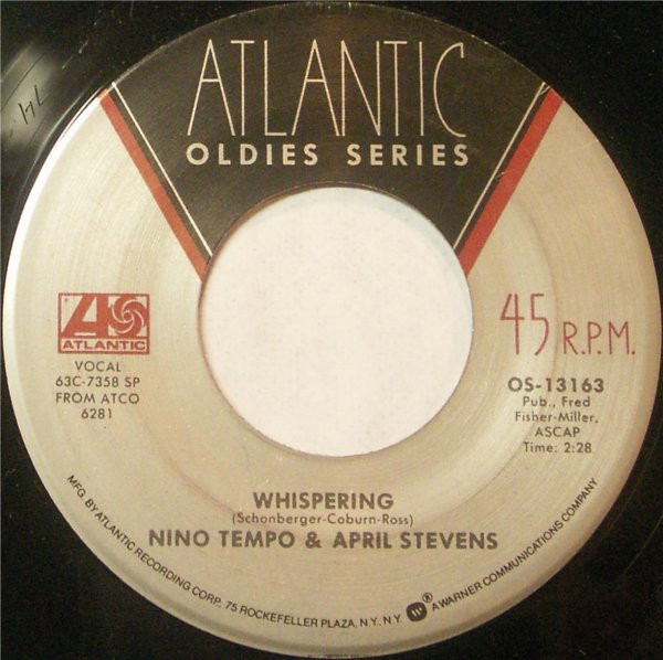 Nino Tempo & April S - Whispering / Stardust - Used Vinyl Record 7" image 1