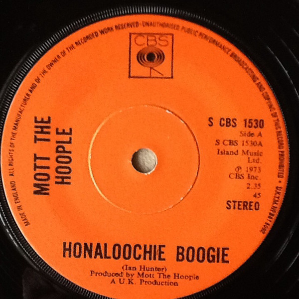 Mott The Hoople - Honaloochie Boogie / Rose - Used Vinyl Record 7" image 1