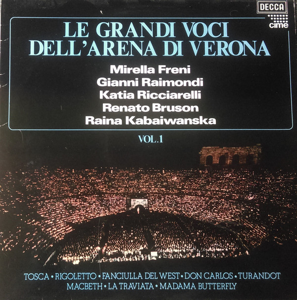 Le Grandi Voci Dell' Arena Di Verona   Vol.1