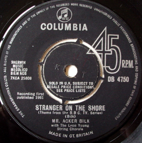 Acker Bilk - Stranger On The Shore - Used Vinyl Record 7" image 1