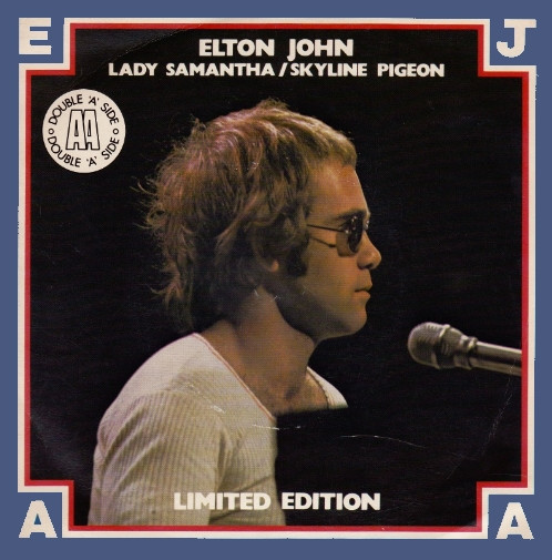 Elton John - Lady Samantha / Skyline Pigeon - Used Vinyl Record 7" image 1