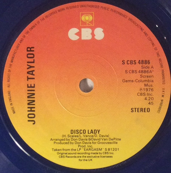 Johnnie Taylor - Disco Lady / Somebody's Gettin' It - Used Vinyl Reco image 1