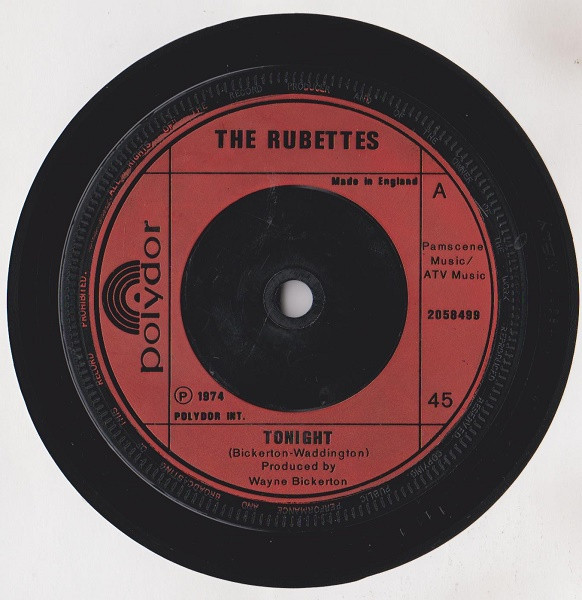 Rubettes - Tonight - Used Vinyl Record 7" image 1