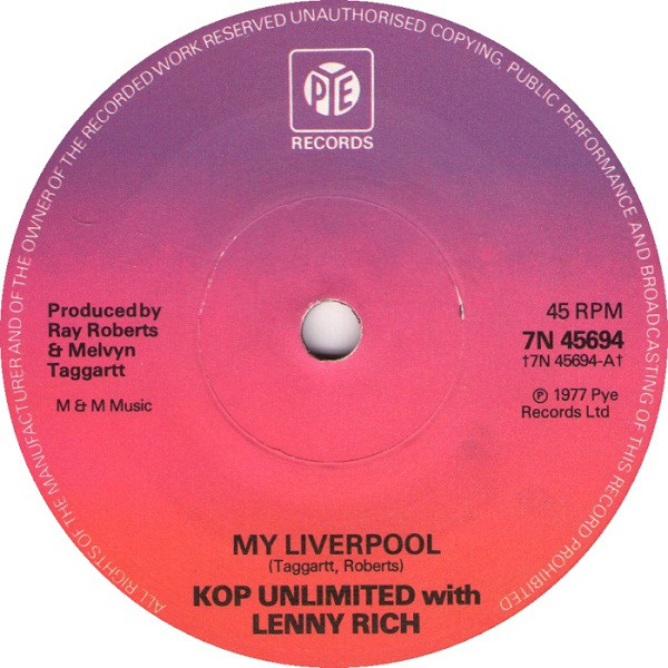 Kop Unlimited - My Liverpool - Used Vinyl Record 7" image 1