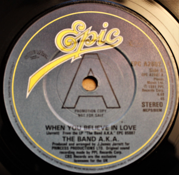 Band AKA - When You Believe In Love - Used Vinyl Record 7" image 1
