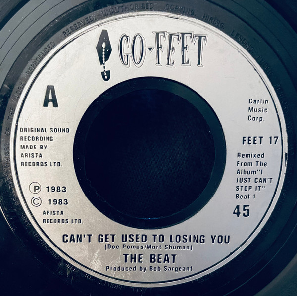 Beat - Can't Get Used To Losing You - Used Vinyl Record 7" image 1