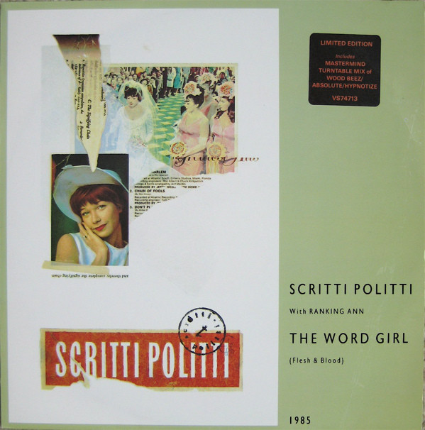 Scritti Politti - Word Girl (Flesh & Blood) - Used Vinyl Record 12" image 1