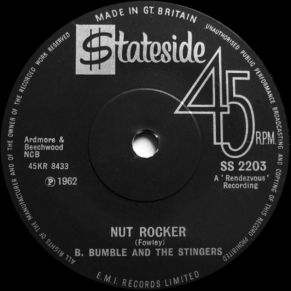 B. Bumble & The Stin - Nut Rocker - Used Vinyl Record 7" image 1