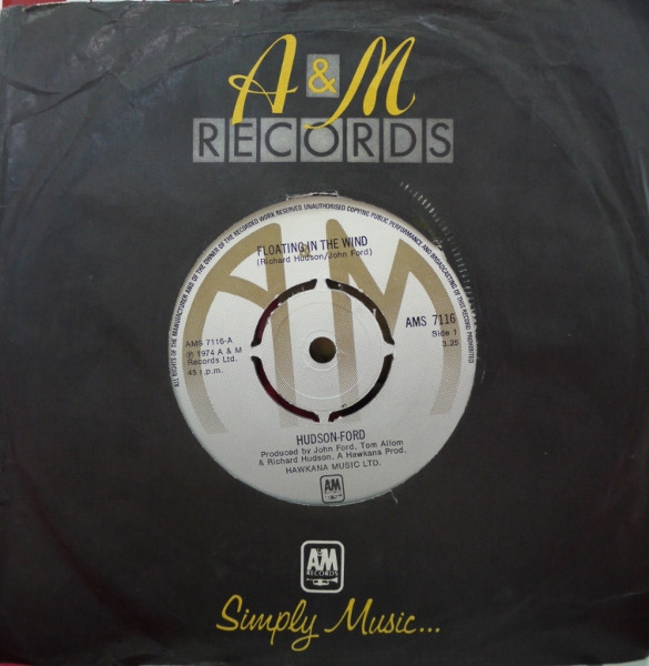 Hudson-Ford - Floating In The Wind - Used Vinyl Record 7" image 1