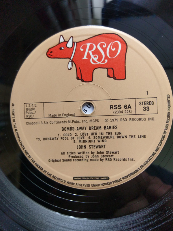 John Stewart - Bombs Away Dream Babies - Used Vinyl Record image 1