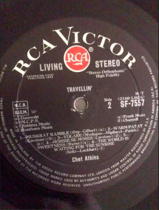Chet Atkins - Travelin' - Used Vinyl Record image 1