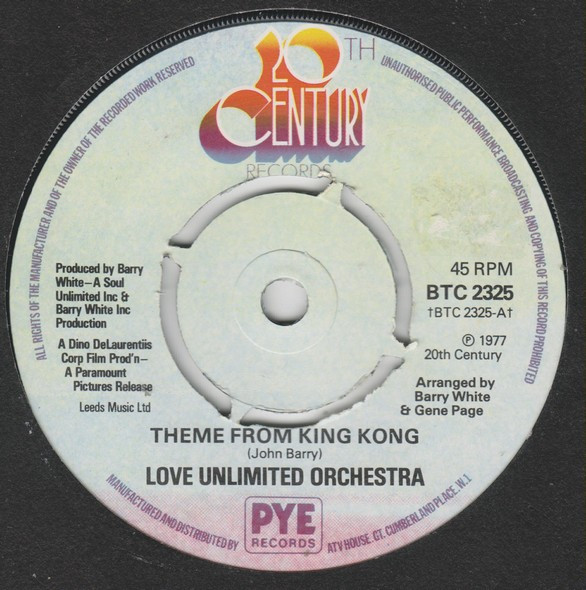 Love Unlimited Orche - me From King Kong - Used Vinyl Record 7" image 1