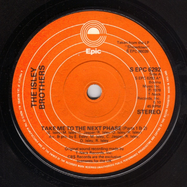 Isley Brothers - Take Me To The Next Phase (Parts 1 & 2) - Used Vinyl image 1