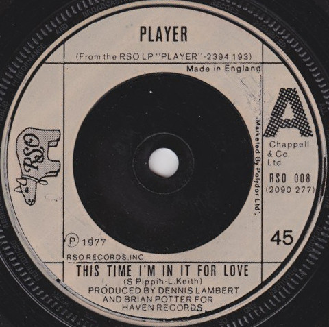 Player - This Time I'm In It For Love - Used Vinyl Record 7" image 1