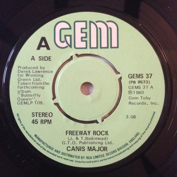 Canis Major - Freeway Rock / Fire - Used Vinyl Record 7" image 1