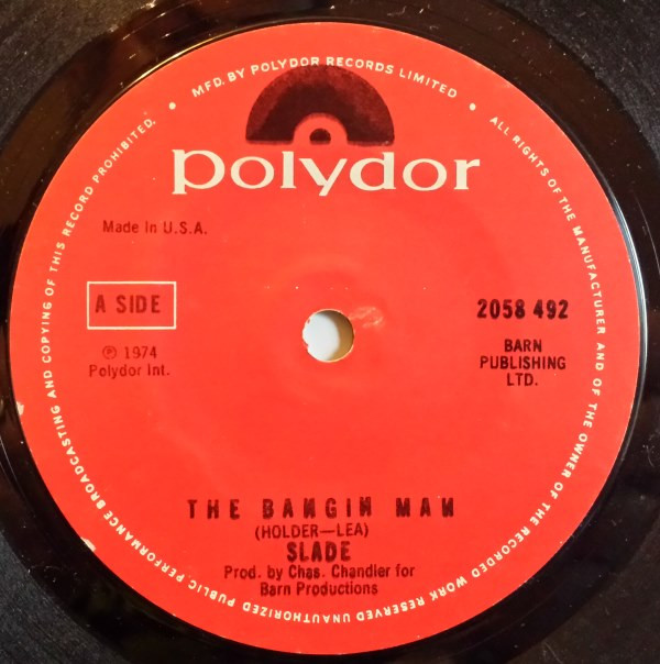 Slade - Bangin Man - Used Vinyl Record 7" image 1
