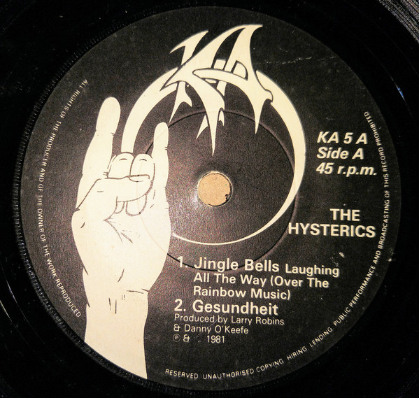 Hysterics - Five Tracks Of Laughter - Used Vinyl Record 7" image 1